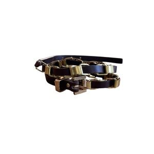 ✨ Michael Kors Brown Leather Chain Belt Gold Hardware